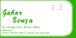 gabor benza business card