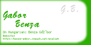 gabor benza business card